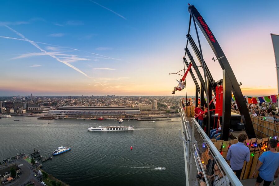 Amsterdam: A'DAM Lookout Entry Ticket with 2 Drinks - Over the Edge swing: thrilling, but not included