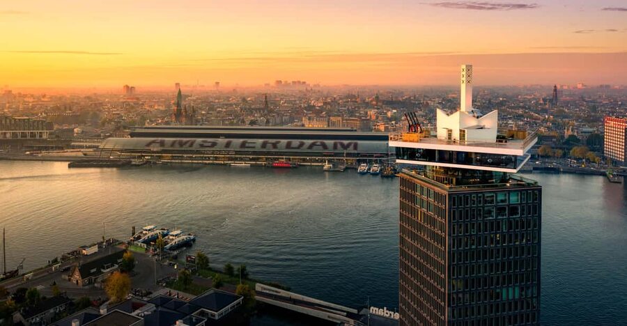 Amsterdam: A'DAM Lookout Entry Ticket with Burger - The ferry ride from Amsterdam Central Station