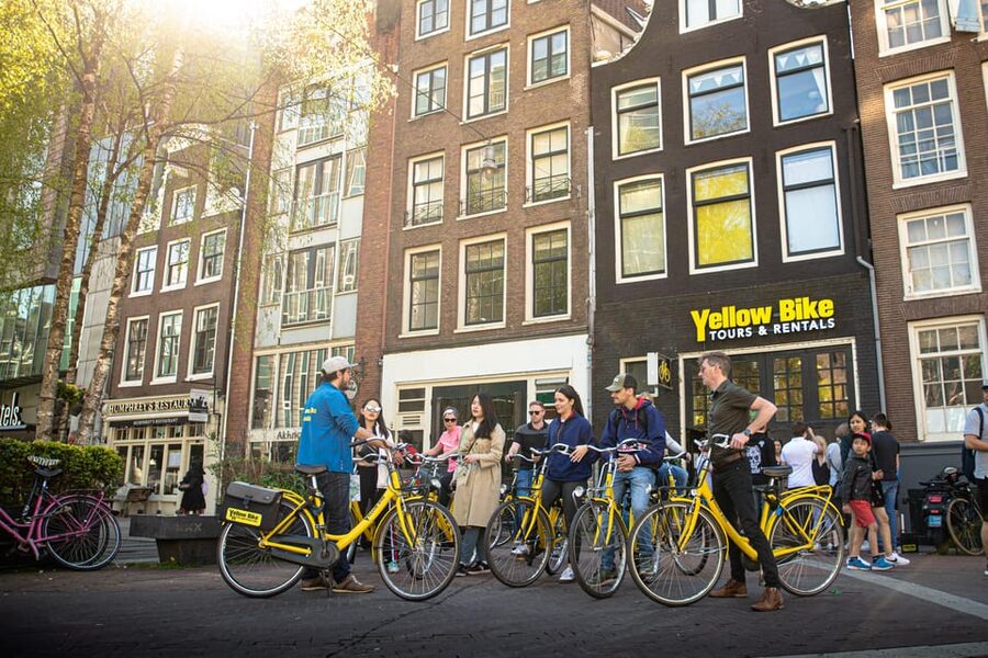 Amsterdam Bike Rental: Central Station & City Center - Riding out toward the windmills