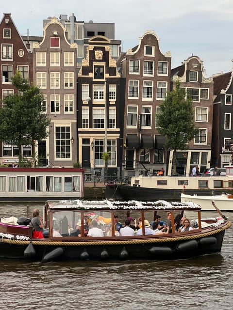 Amsterdam: Boat Tour with Optional Unlimited Drinks - Wilhelmina, the loan bank, and the return