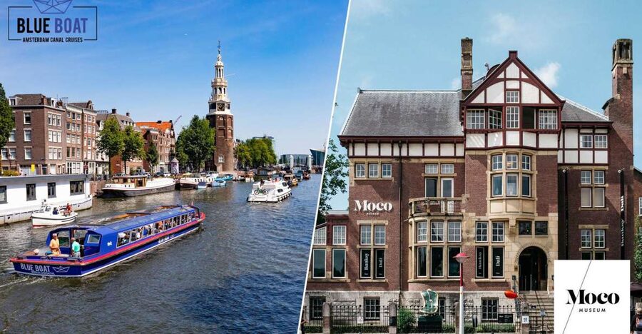 Amsterdam: Canal Cruise and Moco Museum Combined Ticket - From Amsterdam Centraal to the IJ River