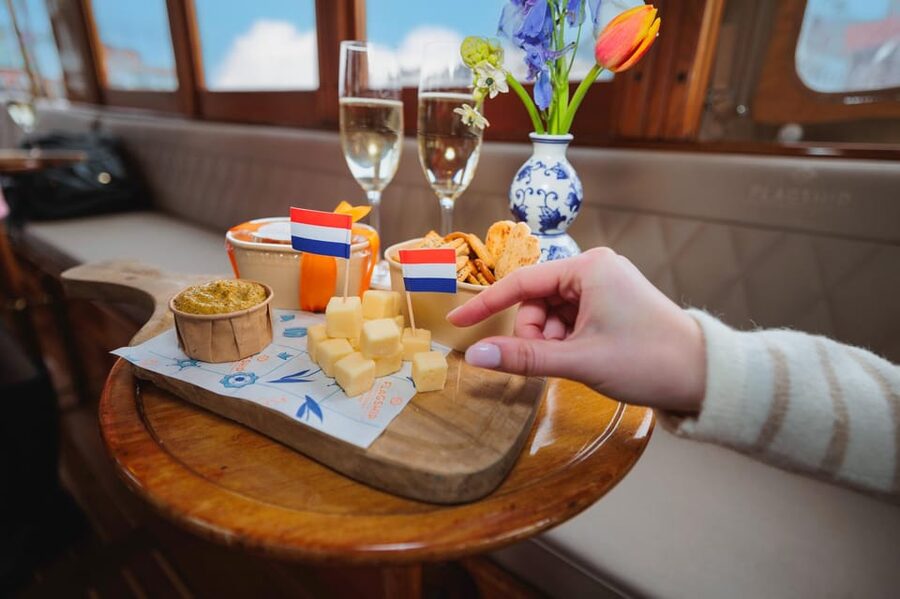 Amsterdam: Canal Cruise with Bubbles & Bites - A look toward the Red Light District
