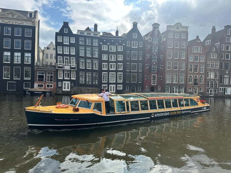 Amsterdam canal cruise with culinary burger or cheese & wine - Centraal Station from the water