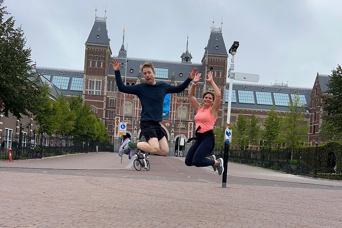Amsterdam city center run tour - The Gay Monument and smaller city details