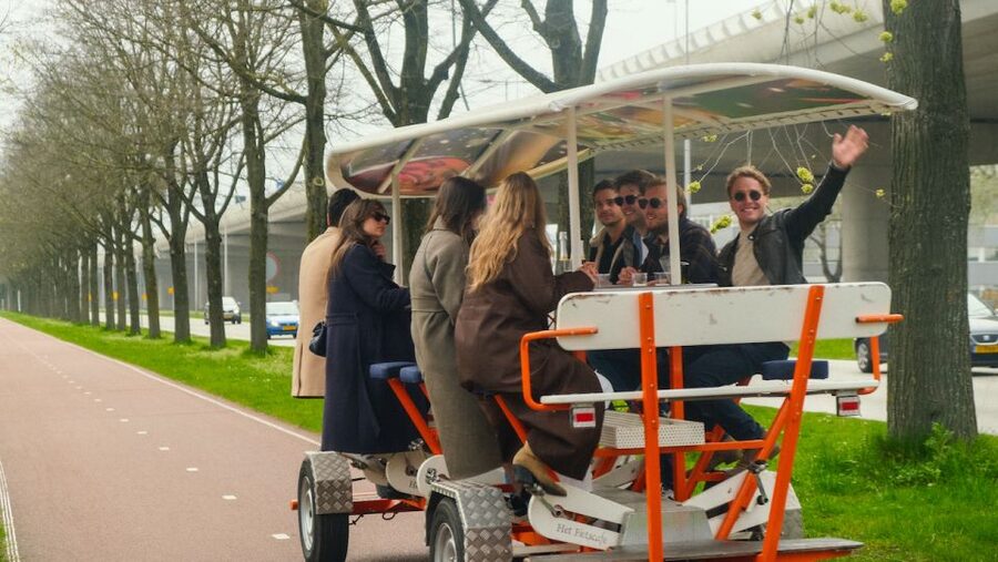 Amsterdam: Dutch Beer Bike Blast Tour with Onboard Bar - Weather cover and wheelchair access