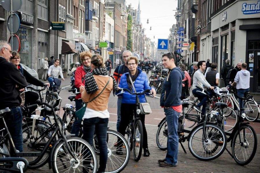 Amsterdam: Guided City Bike Tour in French - Vondelpark, a calmer stretch of the ride