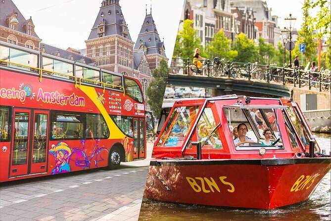 Amsterdam Hop-On Hop-Off 24h or 48h Bus and Boat Option - The canal boat route, stop by stop