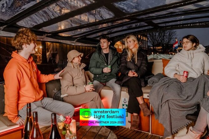Amsterdam Light Festival: Cruise Unlimited Drinks & Bite option - The Open Boat Versus the Covered Boat