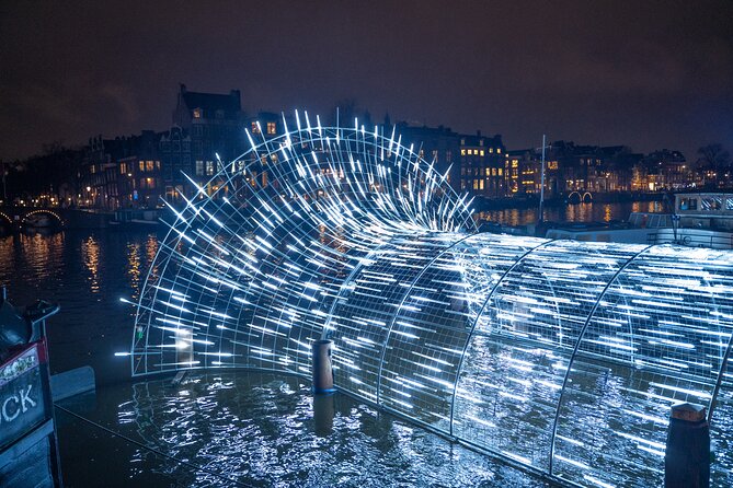 Amsterdam: Light Festival Cruise with Unlimited Drinks Option - NEMO’s bold shape on the water