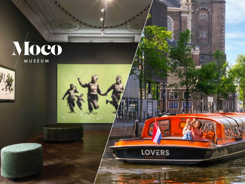 Amsterdam: Moco Museum Entry Ticket and Canal Cruise - One Hour Through Amsterdam’s Canal Belt