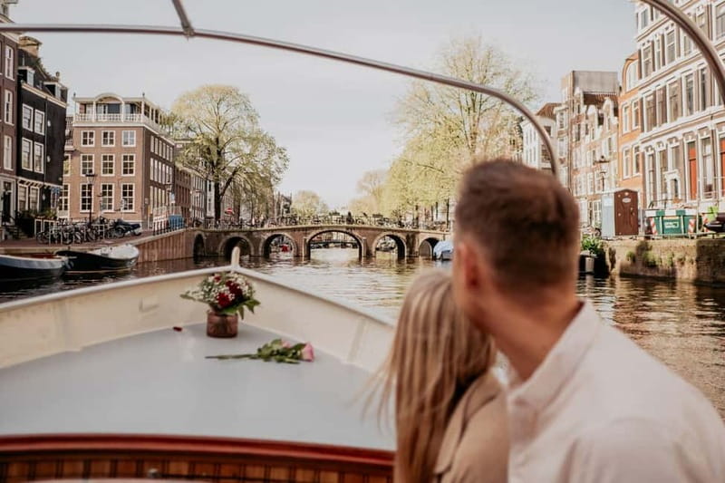 Amsterdam: Private Romantic Canal Cruise w. Prosecco/Snacks - The Amstel at sunset