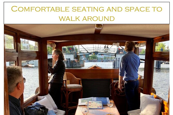 Amsterdam small-group canal cruise in 1920s saloon boat - Herengracht and Keizersgracht