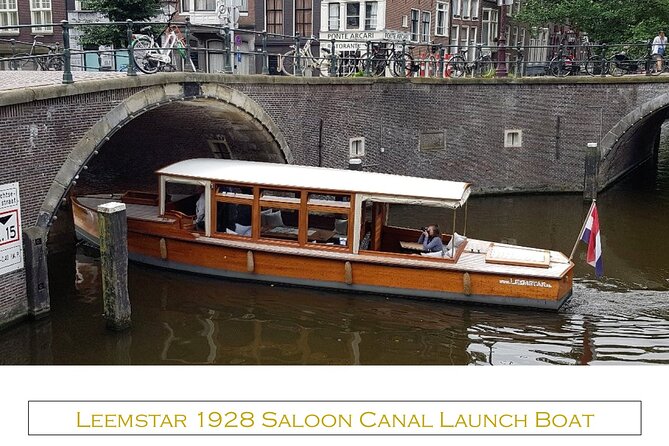 Amsterdam small-group canal cruise in 1920s saloon boat - Magere Brug and the Amstel connection