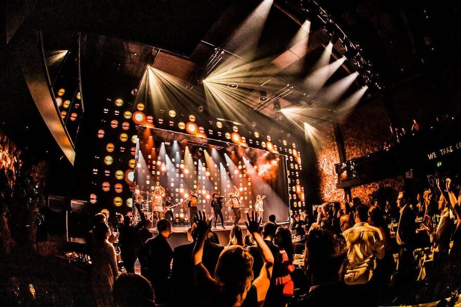 Amsterdam: VEGAS Dinner Show with 3-Course Sharing Menu - The Harbour Club Theater sets the mood