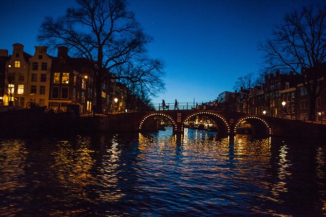 Evening Canal Cruise in Amsterdam with Wine & Cheese Option - The Amstel section and Skinny Bridge