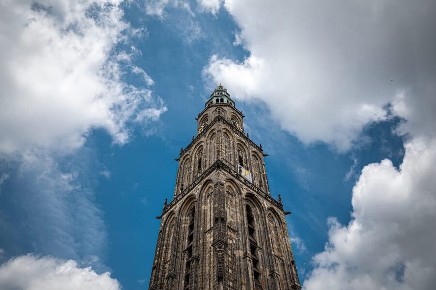 Groningen: Climb the Martinitower - The first climb: narrow stairs and old stone