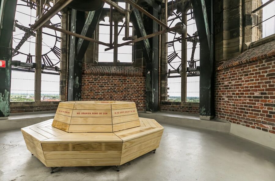 Groningen: Climb the Martinitower - The lower levels: church vaults, ornaments, and flagpoles