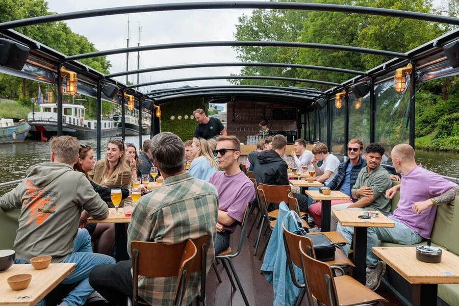 Groningen: Terrace Boat Experience with a Cozy Bar - A floating terrace rather than a standard sightseeing cruise