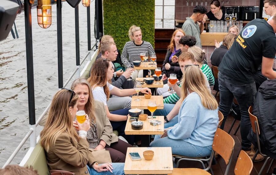 Groningen: Terrace Boat Experience with a Cozy Bar - Price and value at $18 per person