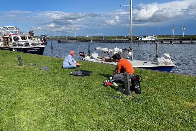 Interactive Sailing Day near Amsterdam - Learning from Maarten at the helm