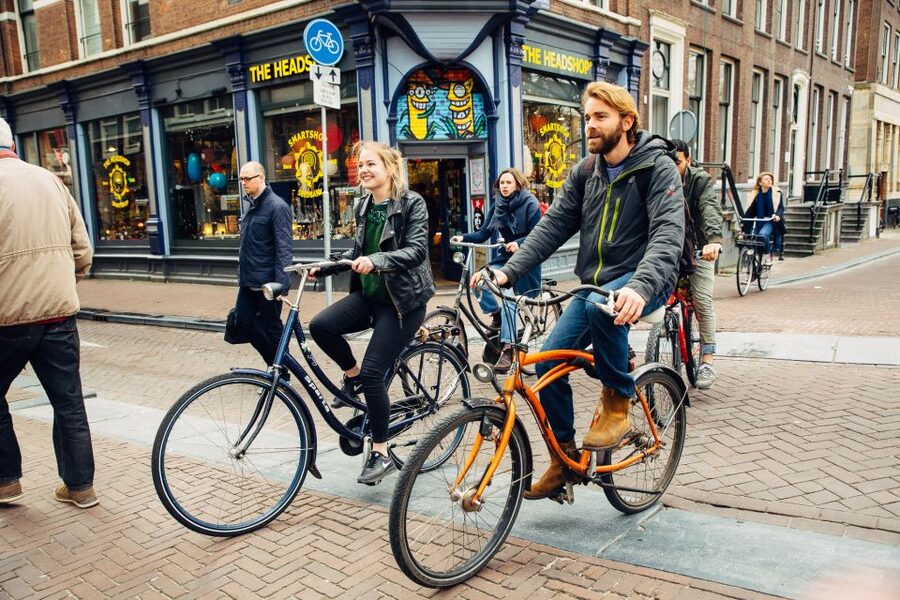 Private Amsterdam Bike Tour with a Local - The Skinny Bridge and canal views
