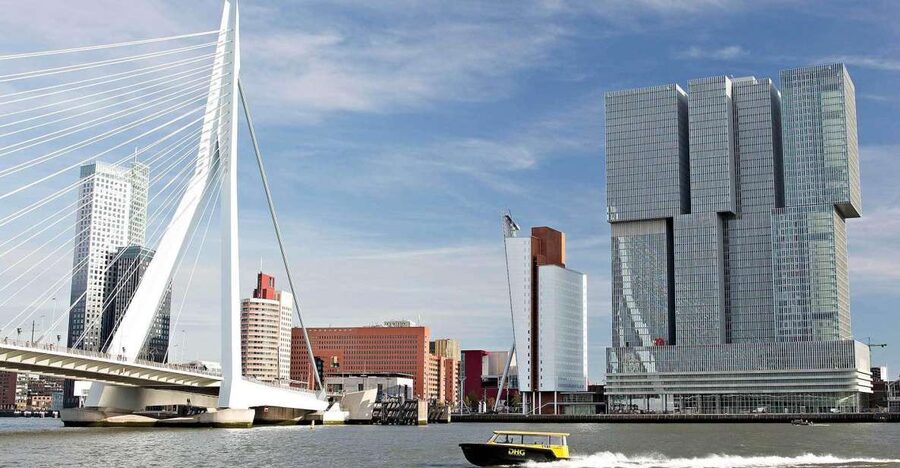 Rotterdam: De Rotterdam, Cube Houses, Watertaxi and Markthal - Markthal, archaeology, and the Horn of Plenty