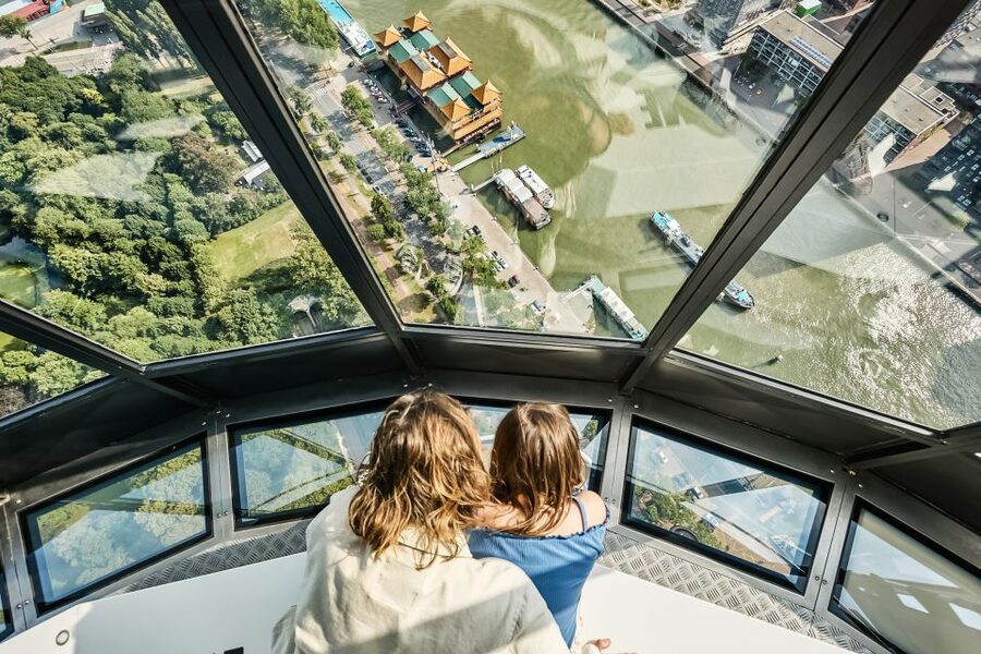 Rotterdam: Euromast Lookout Tower Ticket - The view in sun, cloud, rain, and darkness