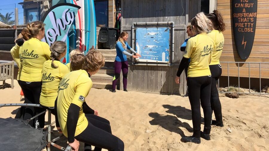 Scheveningen Full-day Surfing lessons with Lunch - Taking the board into the North Sea