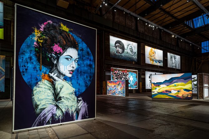 STRAAT Museum - Museum for Street Art Amsterdam Admission Ticket - The cafe, machinery, and outdoor painting area