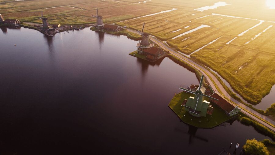 Zaanse Schans: Cruise UNESCO Windmills Village + Live Guide - De Zoeker and the working windmills