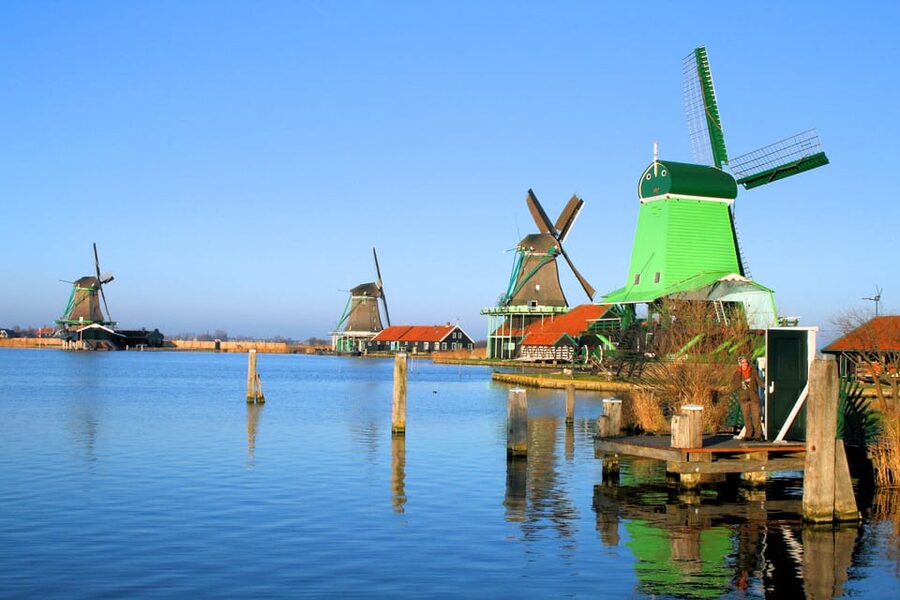 Zaanse Schans: Windmills, Clogs & Cheese by Electric Scooter - Riding through real North Holland